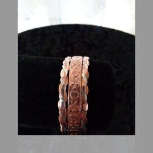 Copper with a Silver tone Mix Cuff Bracelet